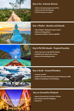Load image into Gallery viewer, Thailand - From Tropical Beaches to Ancient Temples: A Comprehensive 10-Day Guide
