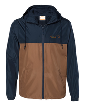 Load image into Gallery viewer, NO&amp;YO Lightweight Packable Windbreaker Jacket - Navy/Saddle
