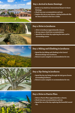 Load image into Gallery viewer, Adventure Through Dominican Republic A 10 Day Itinerary to Camping, Surfing, Climbing, Hiking, and Zip-Lining
