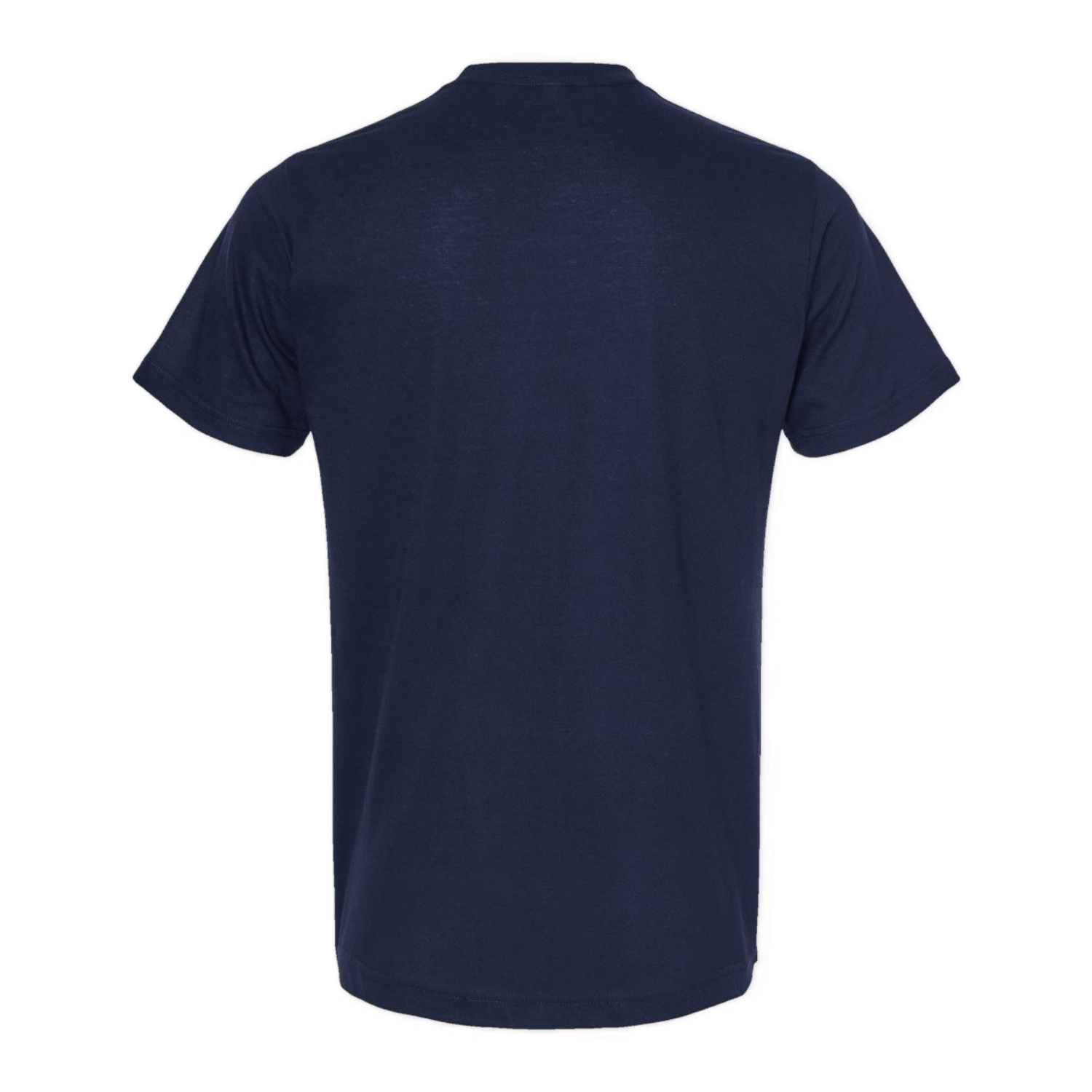 Back view of NO&YO blue Solo Traveler tee, rugged yet stylish outdoor wear.