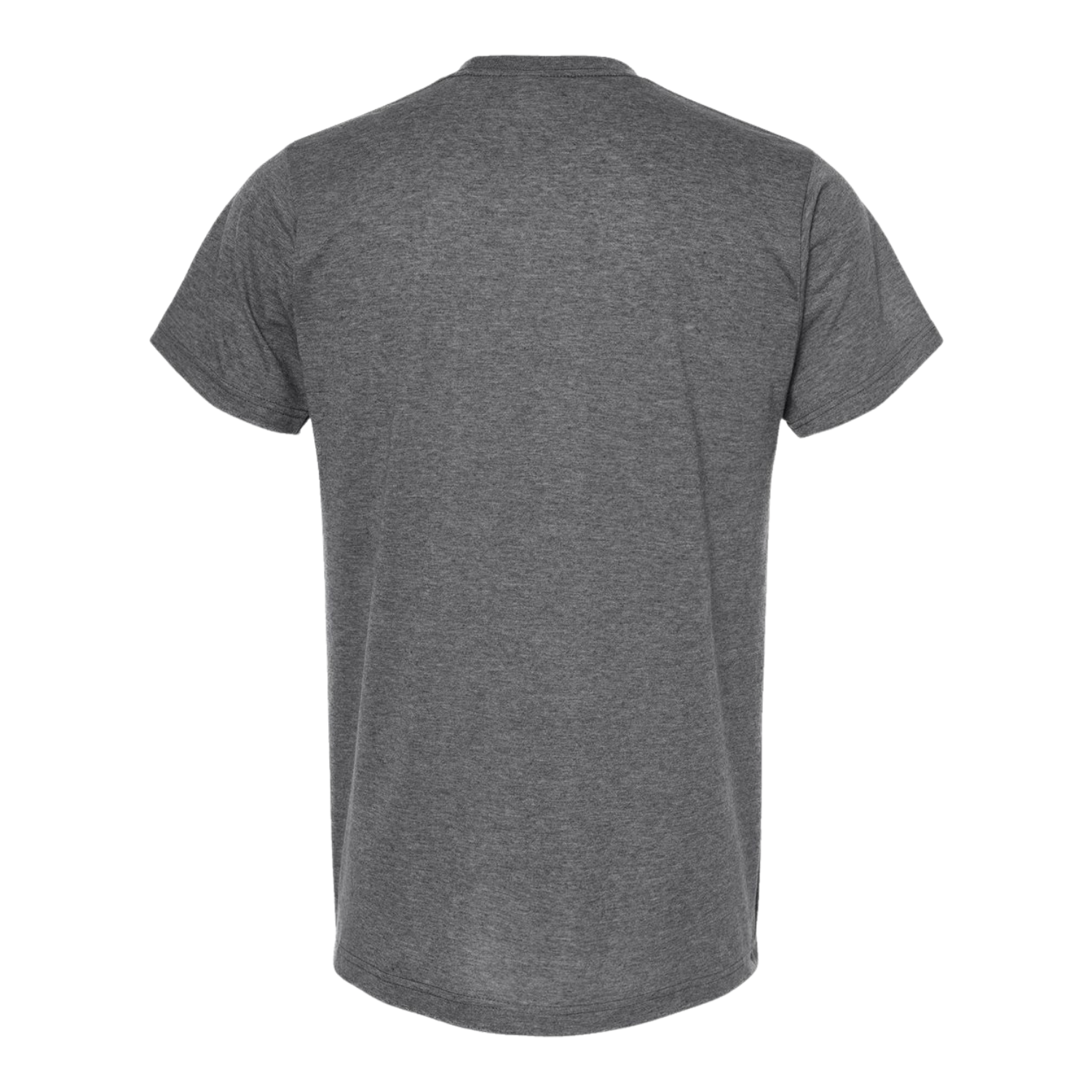 Back view of NO&YO CLIMB adventure graphic t-shirt in heather gray with clean finish and premium sustainable fabric for explorers and outdoor lifestyles.