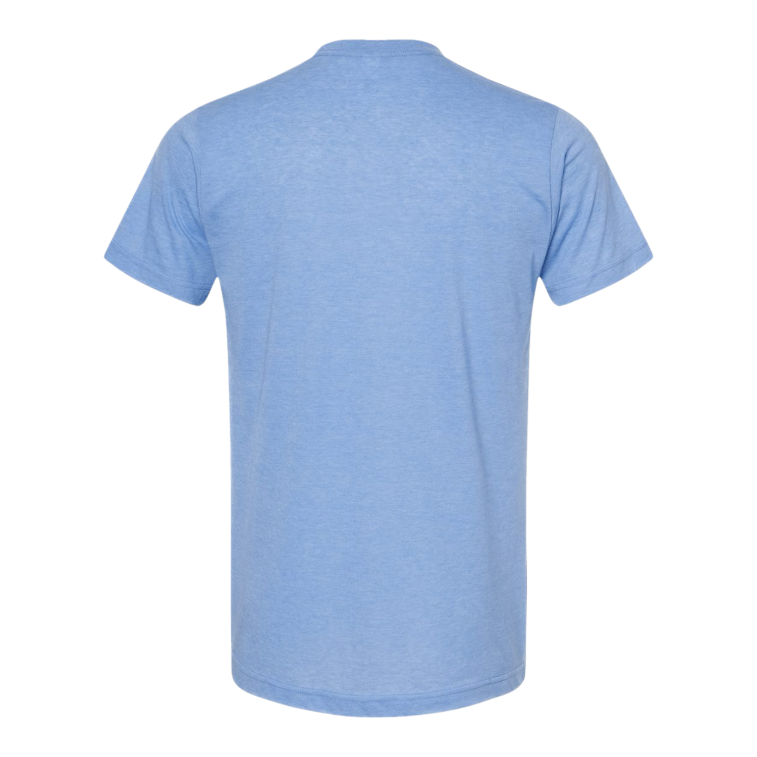 Back view of NO&YO light blue cyclist graphic tee in casual outdoor style.