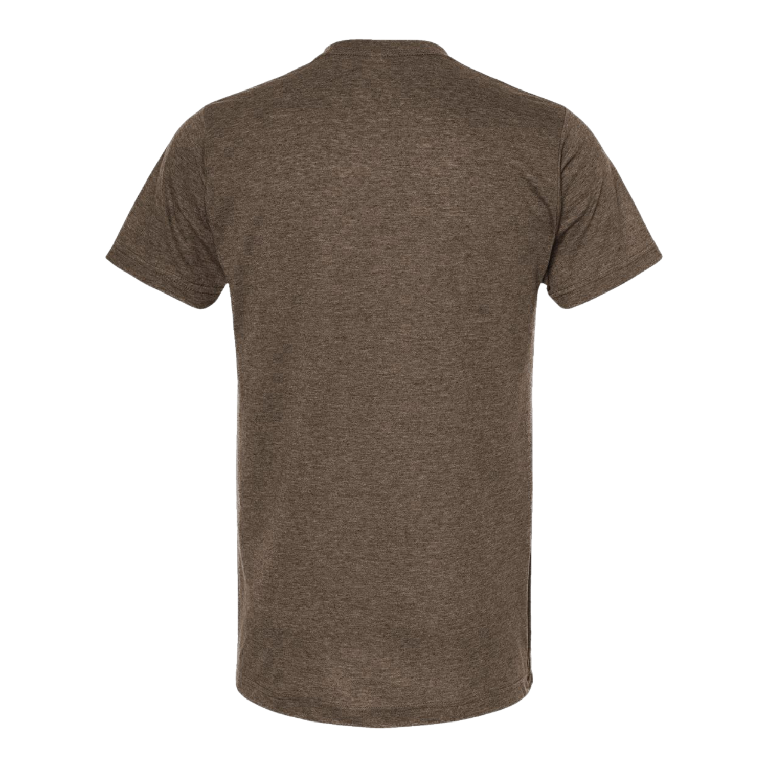 Back view of NO&YO brown men’s graphic tee, crafted for comfort and outdoor adventures.