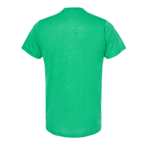 NO&YO Vintage Wooden Stripes adventure tee in kelly green with retro wooden stripe art.