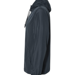 NO&YO Classic Navy Windbreaker Side Profile – Lightweight Hooded Jacket