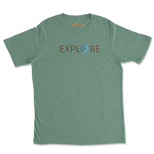 Load image into Gallery viewer, Explore Tee - Heather Forest Green
