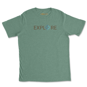 Explore Tee - Heather Forest Green