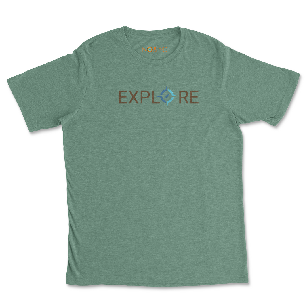 Camiseta Explore - Verde bosque brezo 