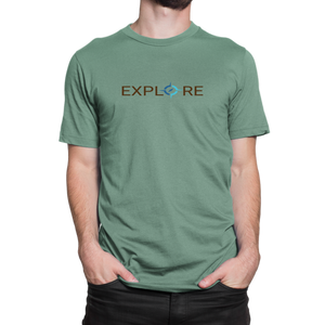 Explore Tee - Heather Forest Green