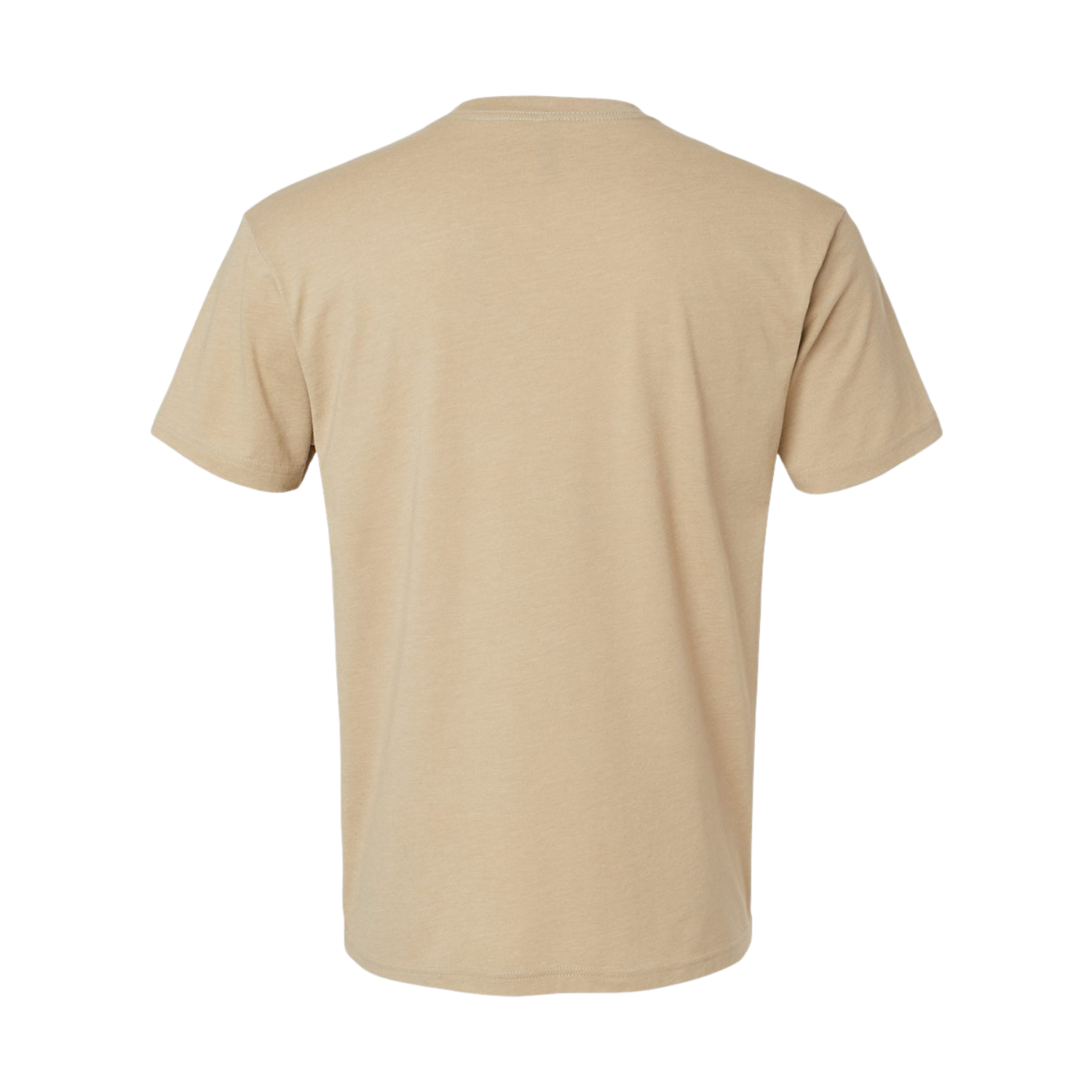 Back view of NO&YO natural tan adventure tee in soft cotton blend.