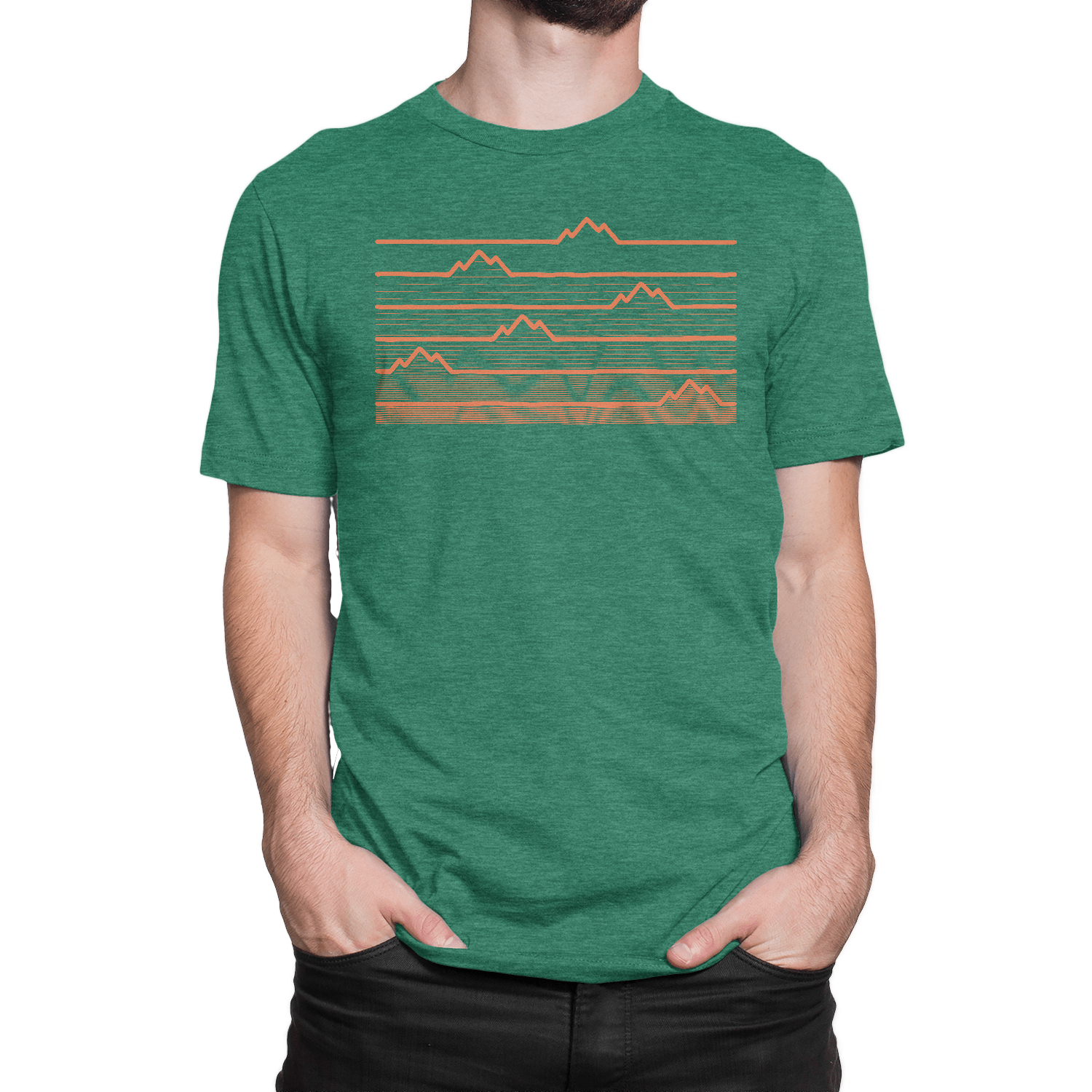 Explore the outdoors in style with the NO&YO Mountain Heartbeat Graphic Tee in Kelly Green. Soft, durable, and inspired by adventure.