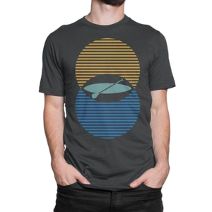 Stand out with the NO&YO Twin Suns Paddle Boarding Tee in heather black. Featuring a bold dual-sun paddle board design, this premium t-shirt blends comfort with an adventurous spirit.