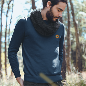 Sudadera con cuello redondo - Heather Midnight Navy