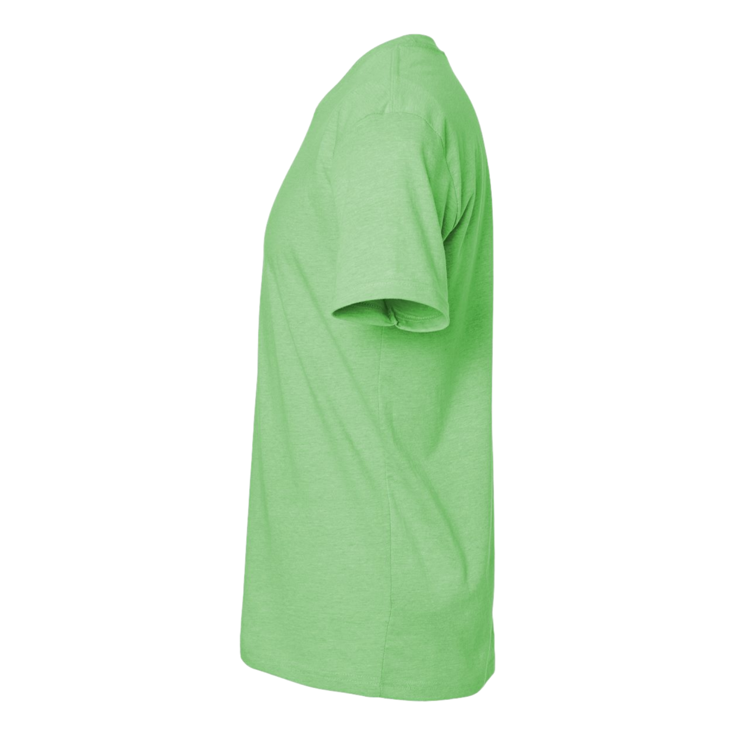 Side profile of NO&YO Apple green wilderness graphic tee in soft cotton blend