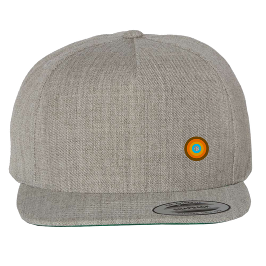 Elevate your adventure look with the NO&YO Minimalist Snapback Hat. Crafted in a modern heather grey finish, this structured flat-brim cap is designed for both outdoor journeys and everyday wear. The front features a sleek embroidered circular patch in earthy tones, symbolizing balance, exploration, and connection to the outdoors. Built with a premium wool-blend fabric, it’s soft yet durable, making it the perfect companion for travel, hiking, or city adventures.