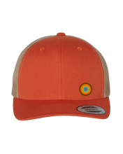 Load image into Gallery viewer, Turn heads with the NO&amp;YO Orange Trucker Hat – featuring a vibrant orange front, breathable mesh back, and snapback fit. Designed with the iconic NO&amp;YO logo, this cap is built for explorers who dare to stand out.
