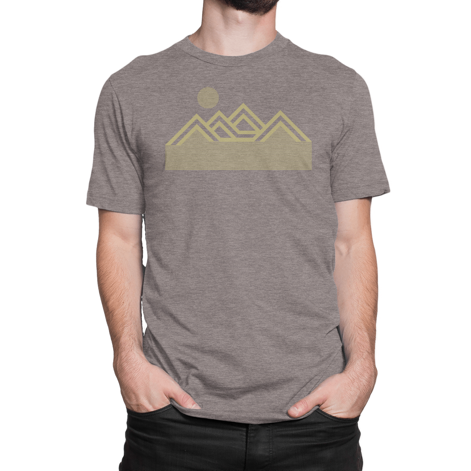 Discover the NO&YO Brown Mountain Sunset Tee – a rugged outdoor graphic shirt crafted for adventurers who crave style and comfort.