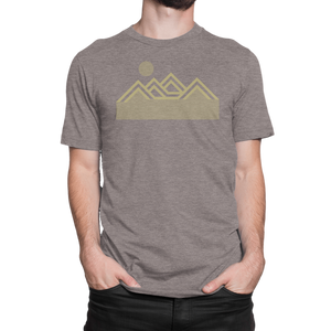 Discover the NO&YO Brown Mountain Sunset Tee – a rugged outdoor graphic shirt crafted for adventurers who crave style and comfort.
