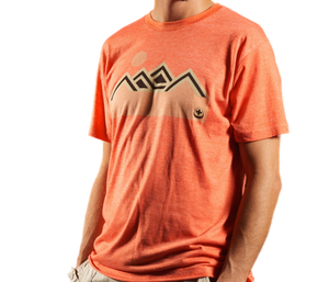 Stand tall in style with the NO&YO Orange Mountain Sunset Tee, blending bold adventure design with soft, premium comfort for every explorer.