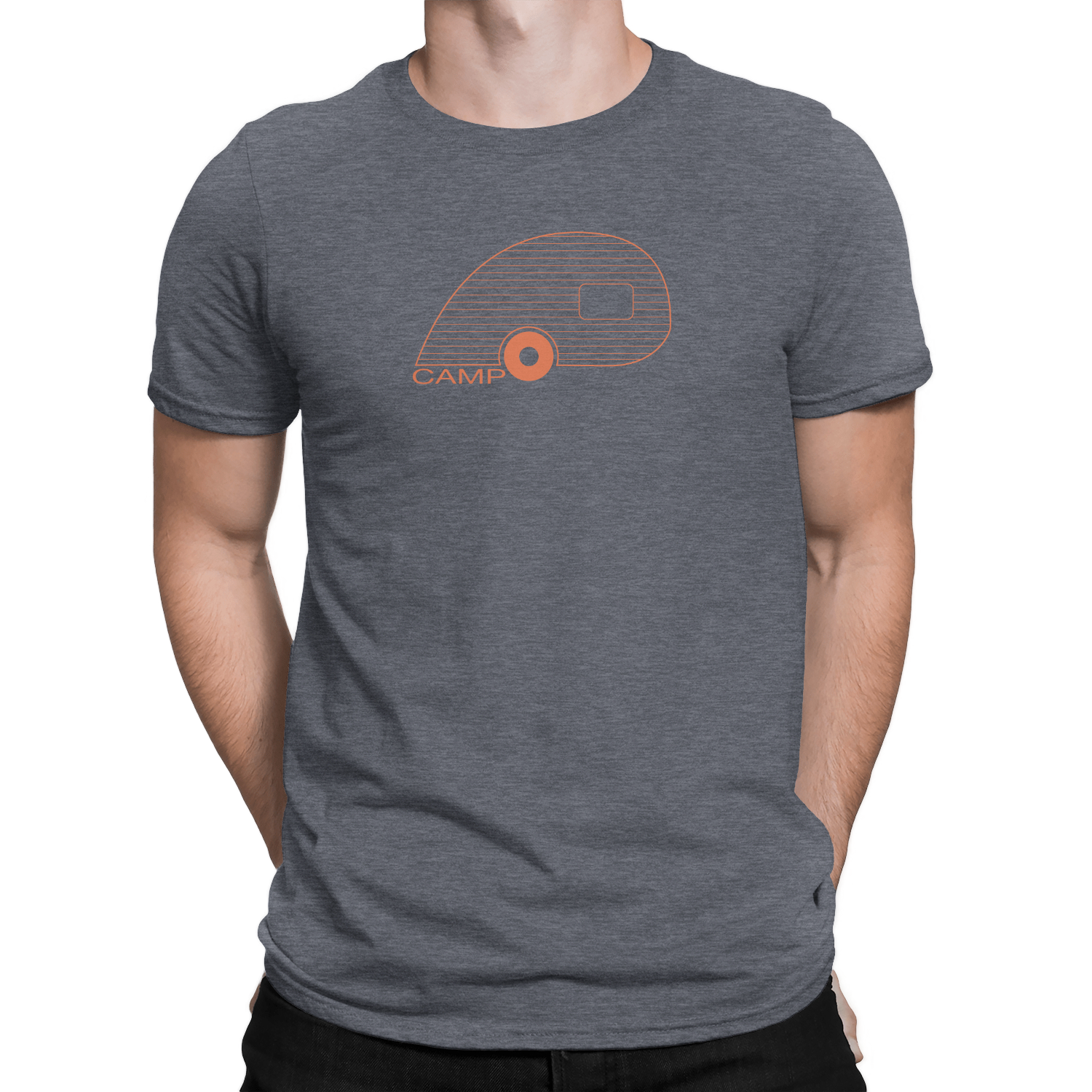 Hit the open road with the NO&YO Teardrop Camper Tee – available in heather charcoal and military green. Featuring a minimalist teardrop camper design, this premium adventure t-shirt is perfect for explorers, campers, and lovers of the simple life.