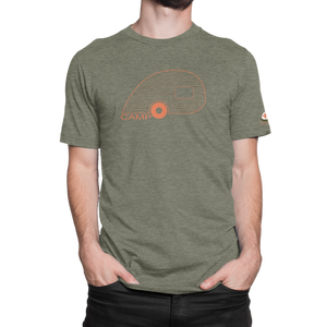 Hit the open road with the NO&YO Teardrop Camper Tee – available in heather charcoal and military green. Featuring a minimalist teardrop camper design, this premium adventure t-shirt is perfect for explorers, campers, and lovers of the simple life.