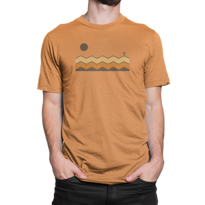 Camiseta de viajero solitario - Naranja 