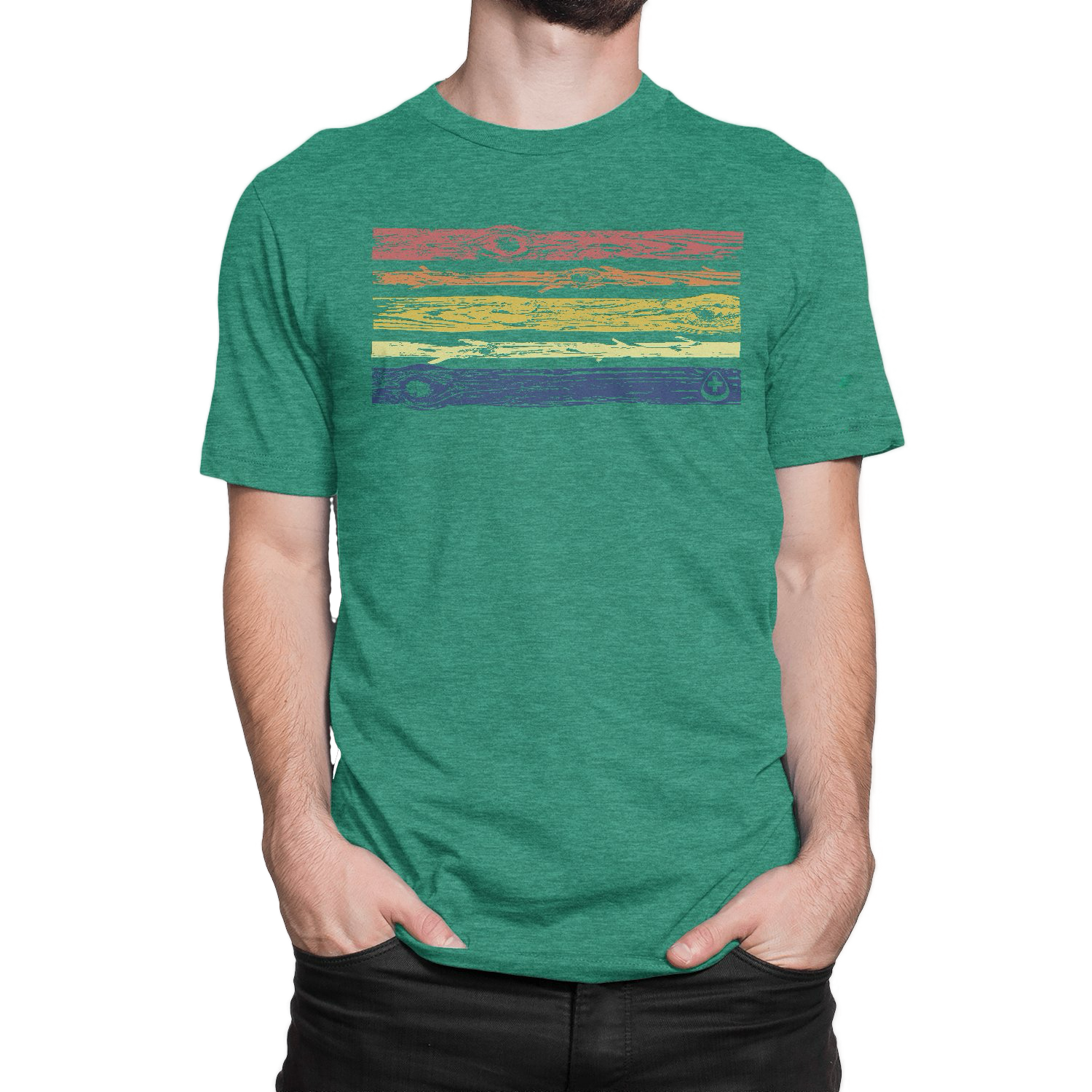 Bright and bold, the NO&YO Vintage Wooden Branches Graphic Tee in kelly green adds adventure-ready style to your wardrobe. Perfect for explorers who want comfort and unique design.