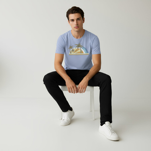 Luxury Men’s Vintage Colors Palms Graphic Tee