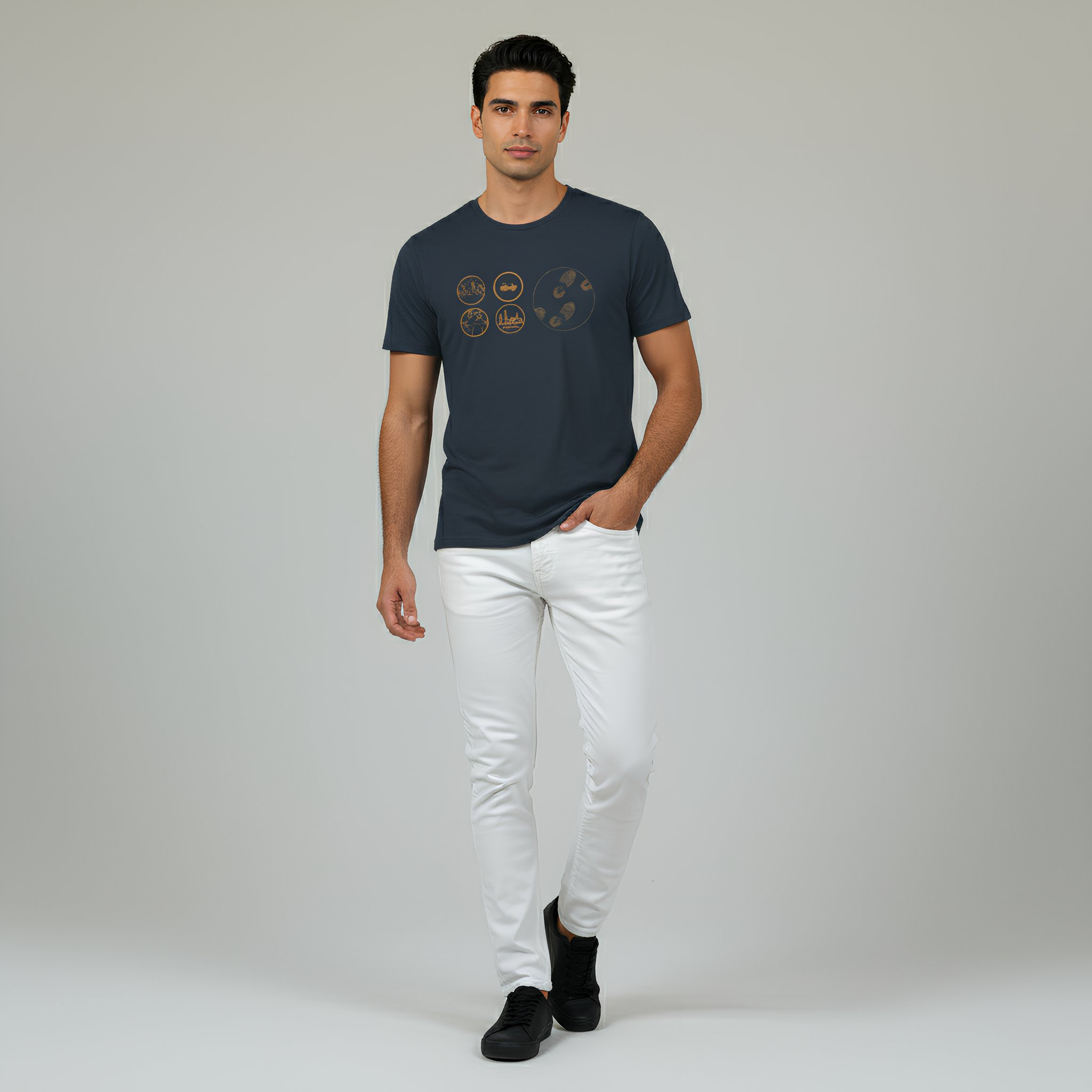 High-Quality Foot Prints Graphic Tee