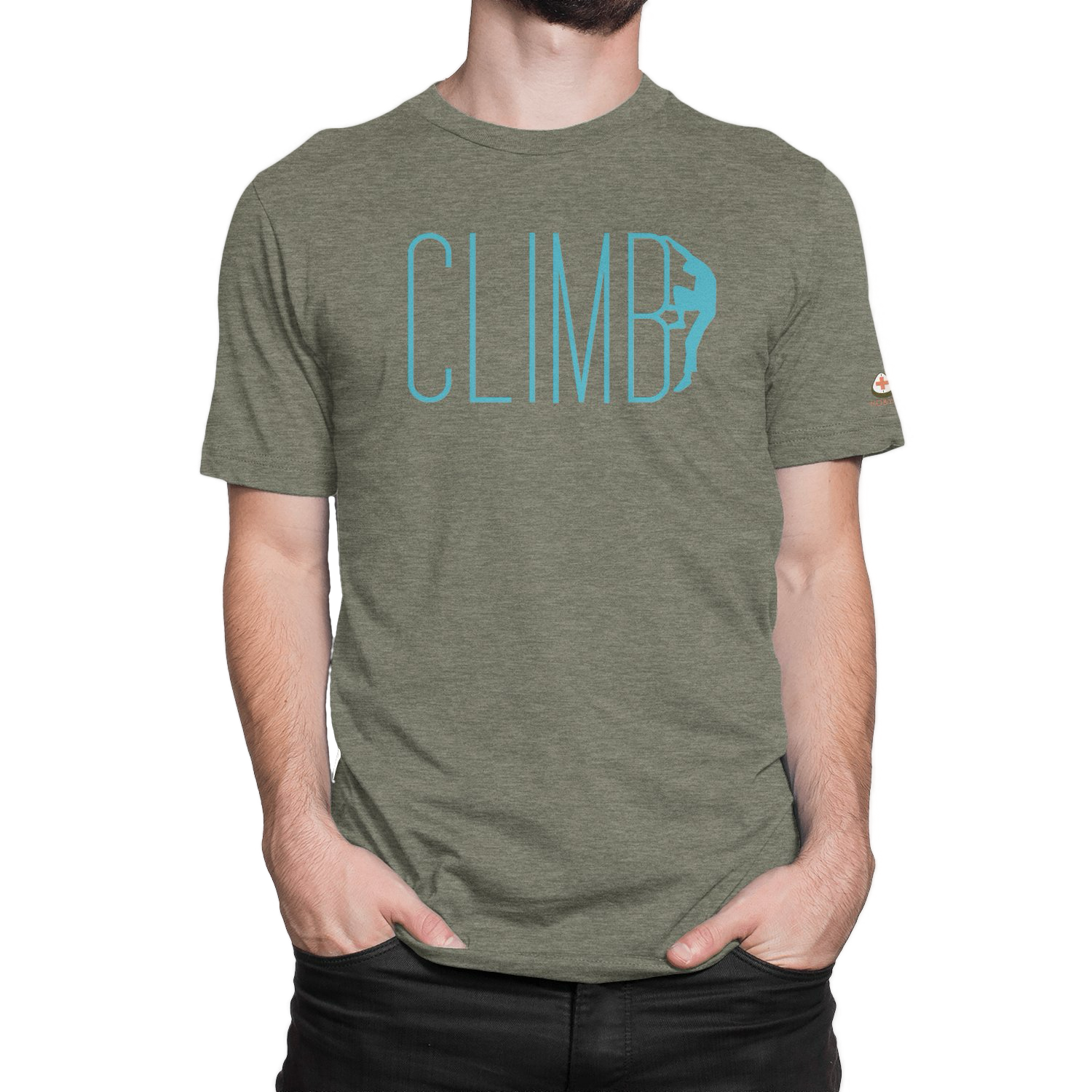 Push your limits with the NO&YO CLIMB Tee in military green. Featuring a bold climbing graphic and premium comfort fit, this adventure t-shirt is perfect for explorers who embrace challenge and style.