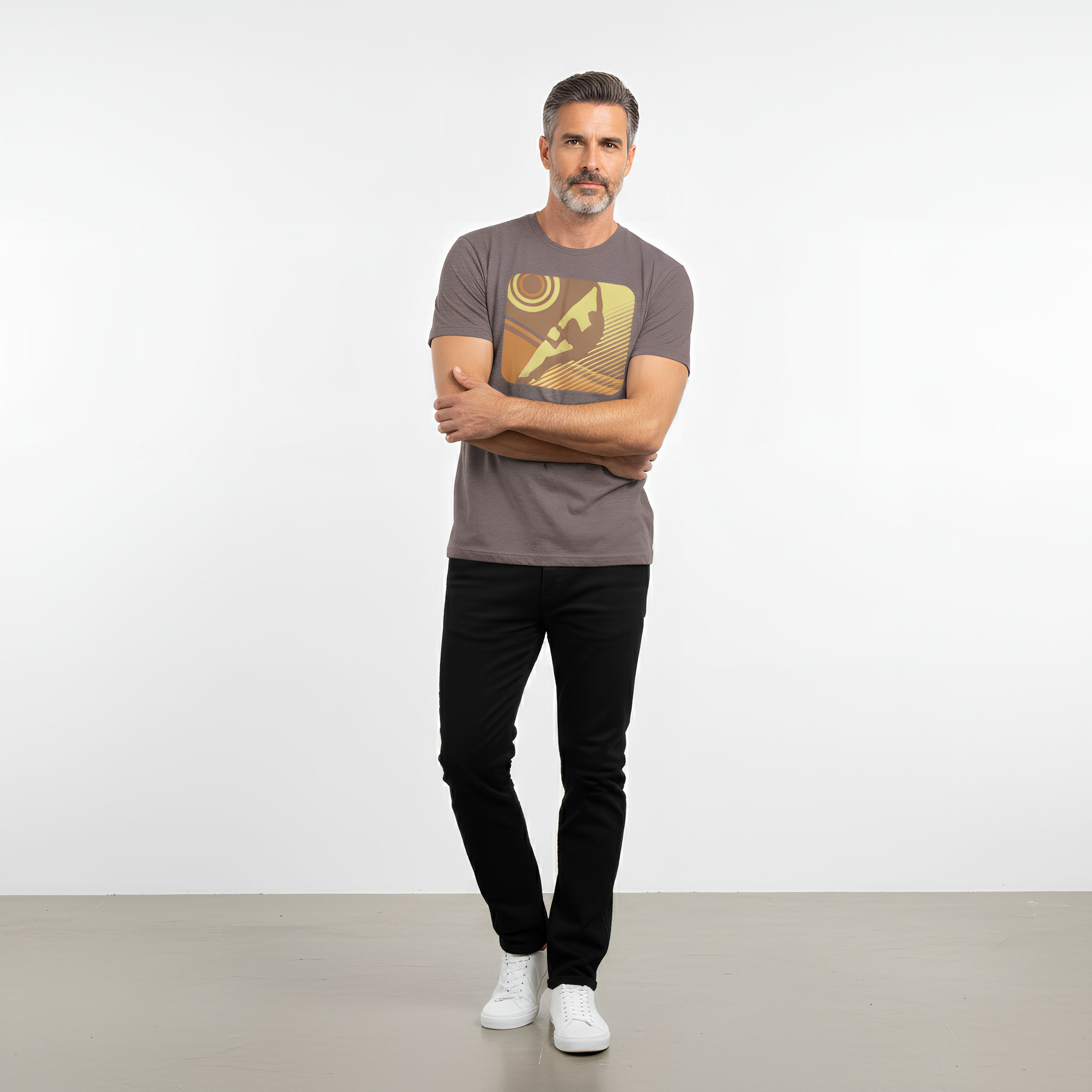 Camiseta de escalador de roca resistente pero elegante