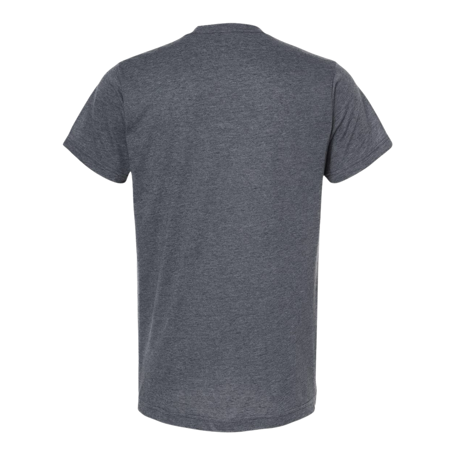 Back view of NO&YO premium heather navy vintage surfer adventure graphic tee – lightweight, stylish surf lifestyle shirt