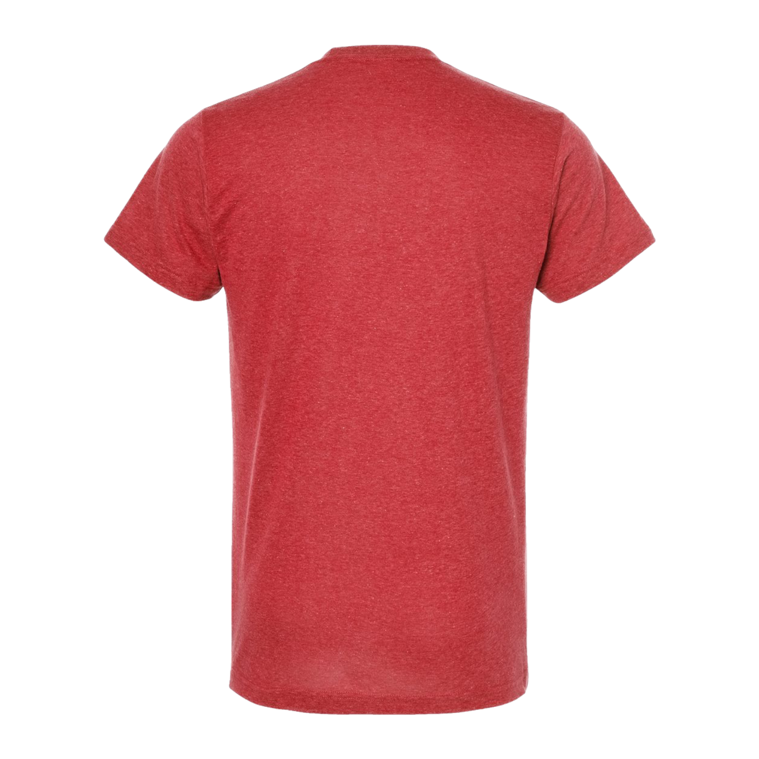 Back view of NO&YO premium red vintage surfer adventure graphic t-shirt – soft cotton blend for outdoor lifestyle comfort