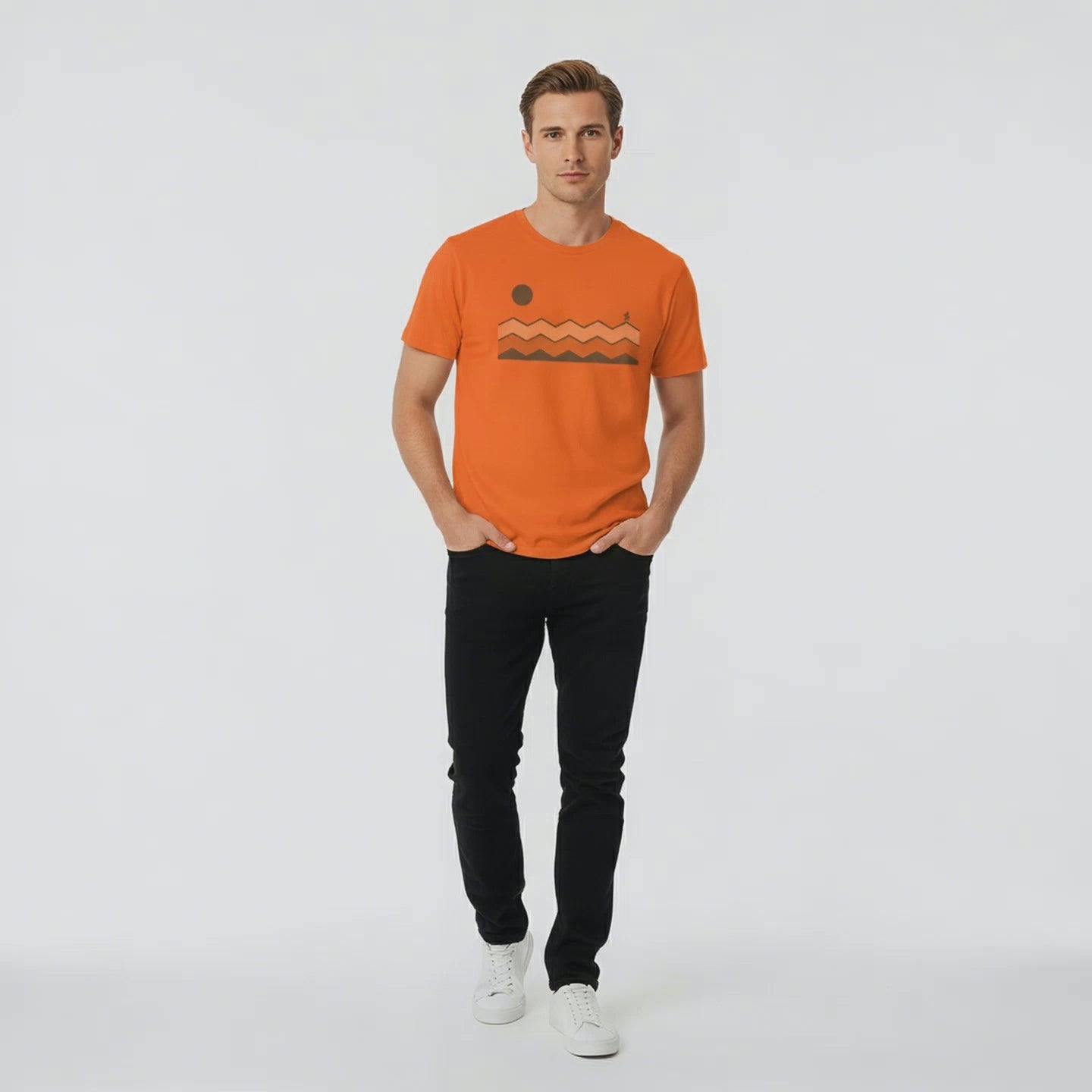 Tシャツ(半袖/袖なし) baserange Omo Tee Velours Tera Orange BASERANGE（ベースレンジ） 半袖 Tシャツ LOOSE TEE TOLO レディース