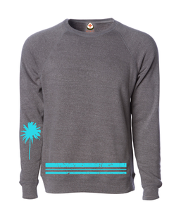 Palm Tree Sweatshirt - Aqua