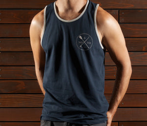 Paddle & Board Tank Tops for Men - Navy