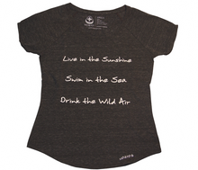 Load image into Gallery viewer, Live in the Sunshine Dolman Tee - Charcoal
