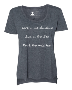 Live in the Sunshine Long Back Scoop Tee