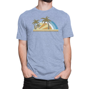 Luxury Men’s Vintage Colors Palms Graphic Tee