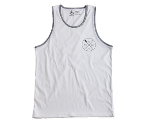 Paddle & Board Tank Top for Mens - Wht