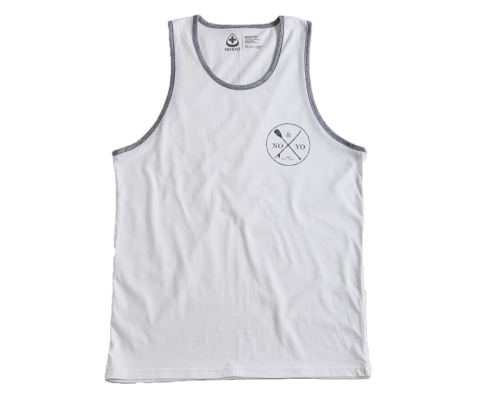 Paddle & Board Tank Top for Mens - Wht