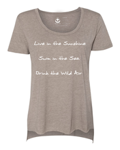 Load image into Gallery viewer, Live in the Sunshine Long Back Scoop Tee
