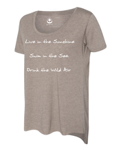 Load image into Gallery viewer, Live in the Sunshine Long Back Scoop Tee
